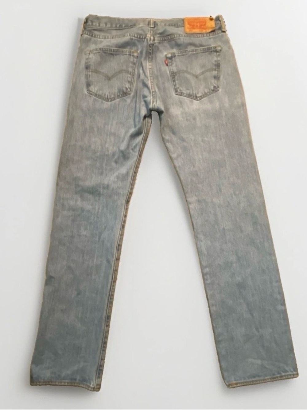 Levis 501 Blue Button Fly Pant Faded Classic Original Denim Jeans Men's 34x34
